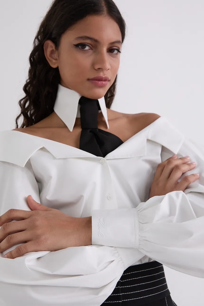 Karl Lagerfeld pamut ing A3W11042 fehér SS26