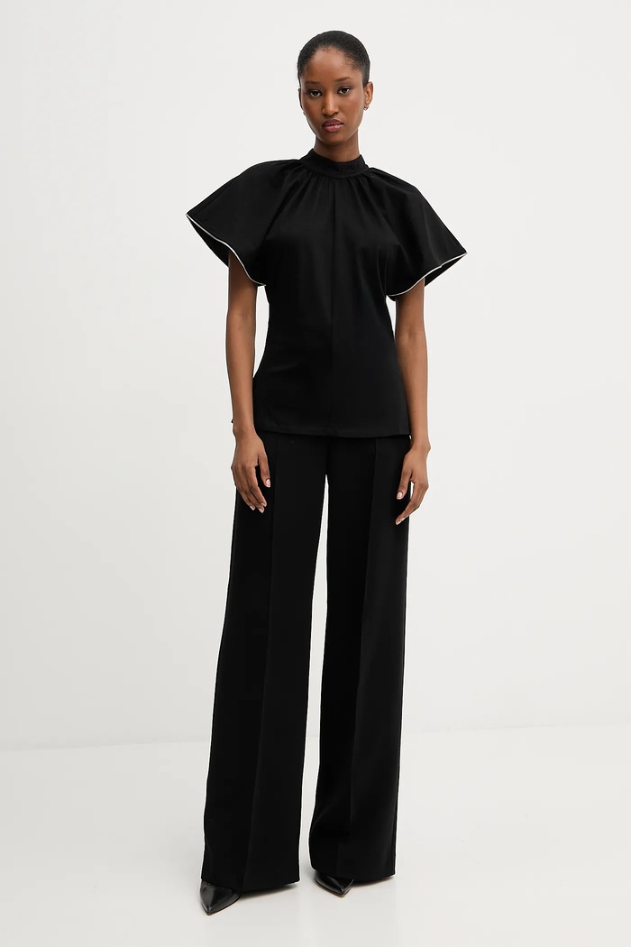 Karl Lagerfeld t-shirt bawełniany A3W17012 czarny AW25
