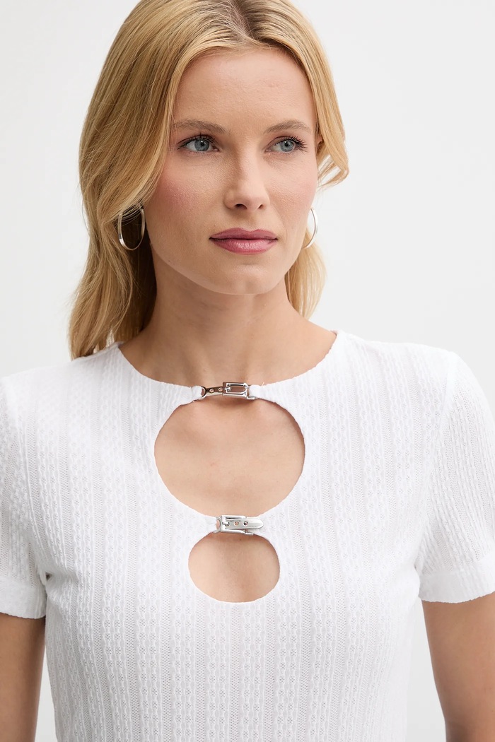 Tričko Guess VALERIA biela W5YP09.KCXS1