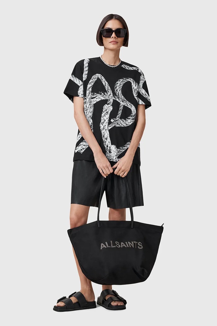 AllSaints tricou din bumbac HALYARD W153JC negru