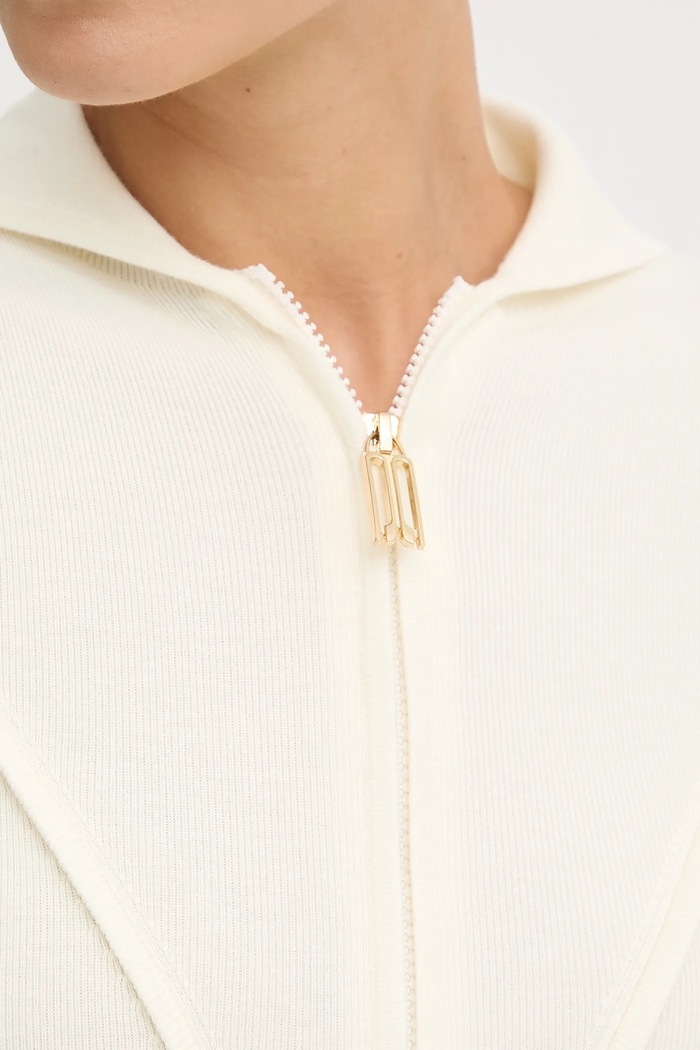 Victoria Beckham cardigan din lână 1325KTP006406A bej