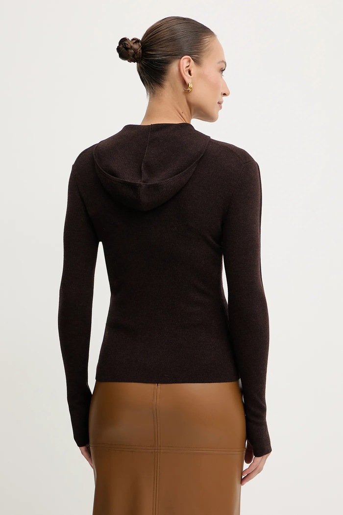 Дрехи Вълнена жилетка Victoria Beckham 1325KTP006406A кафяв