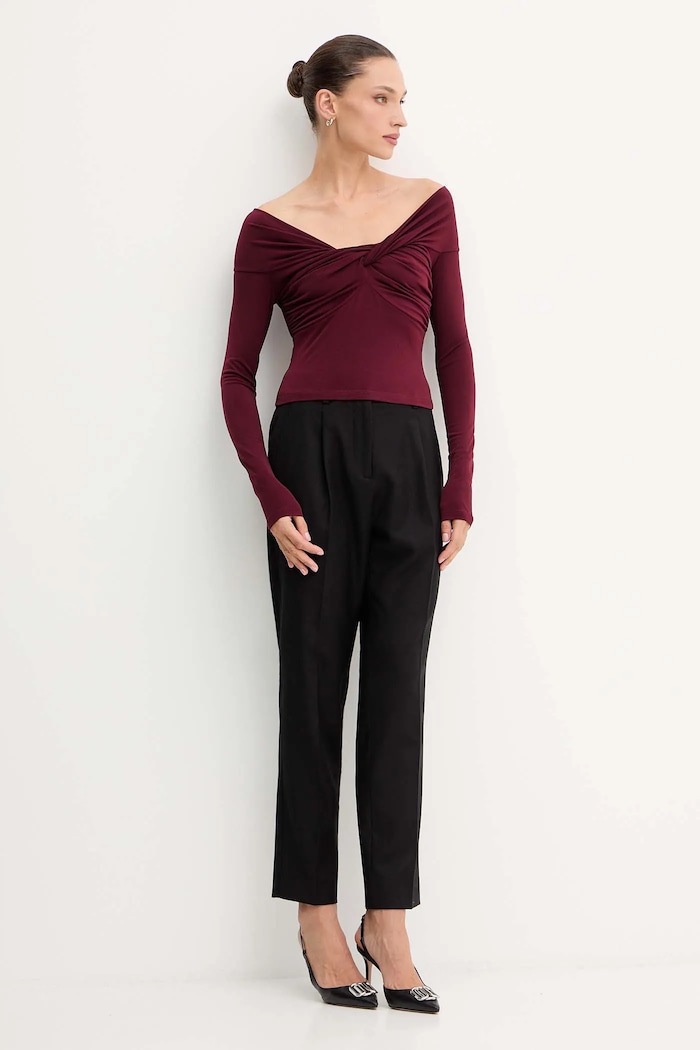 Blúzka Patrizia Pepe 2M4477.J333 burgundské AW25
