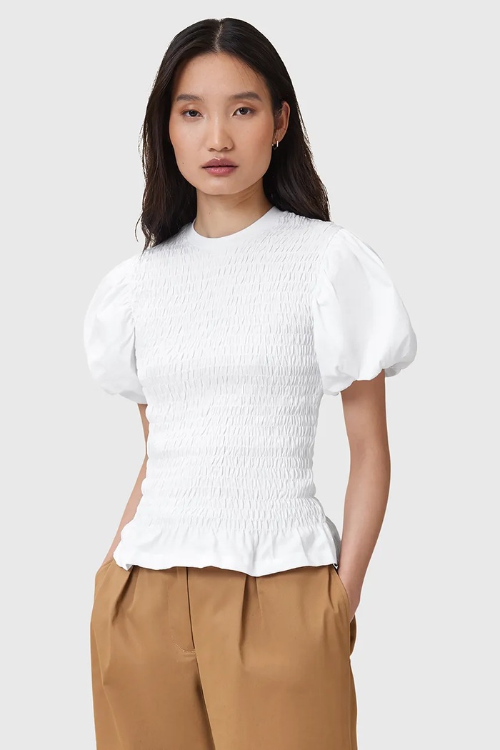 AllSaints Bluză DAEL alb W013JD