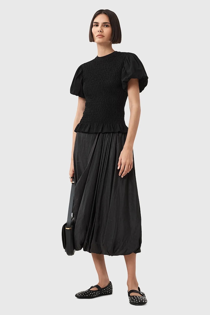 AllSaints bluză DAEL W013JD negru