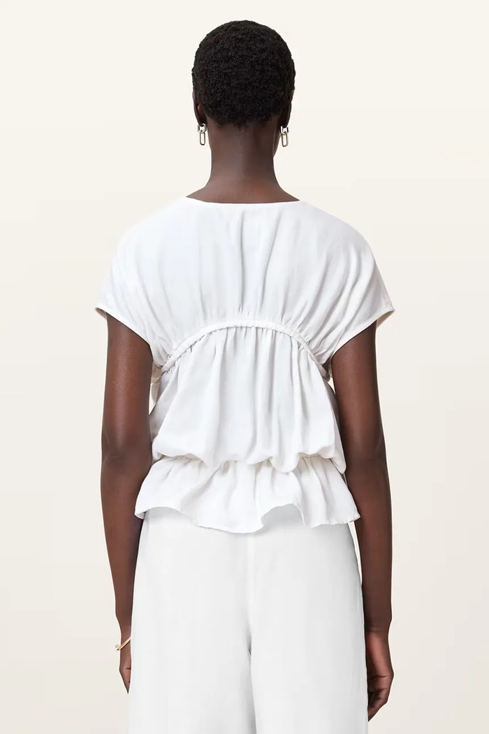 Oblačila Majica AllSaints REMY W105PC bela