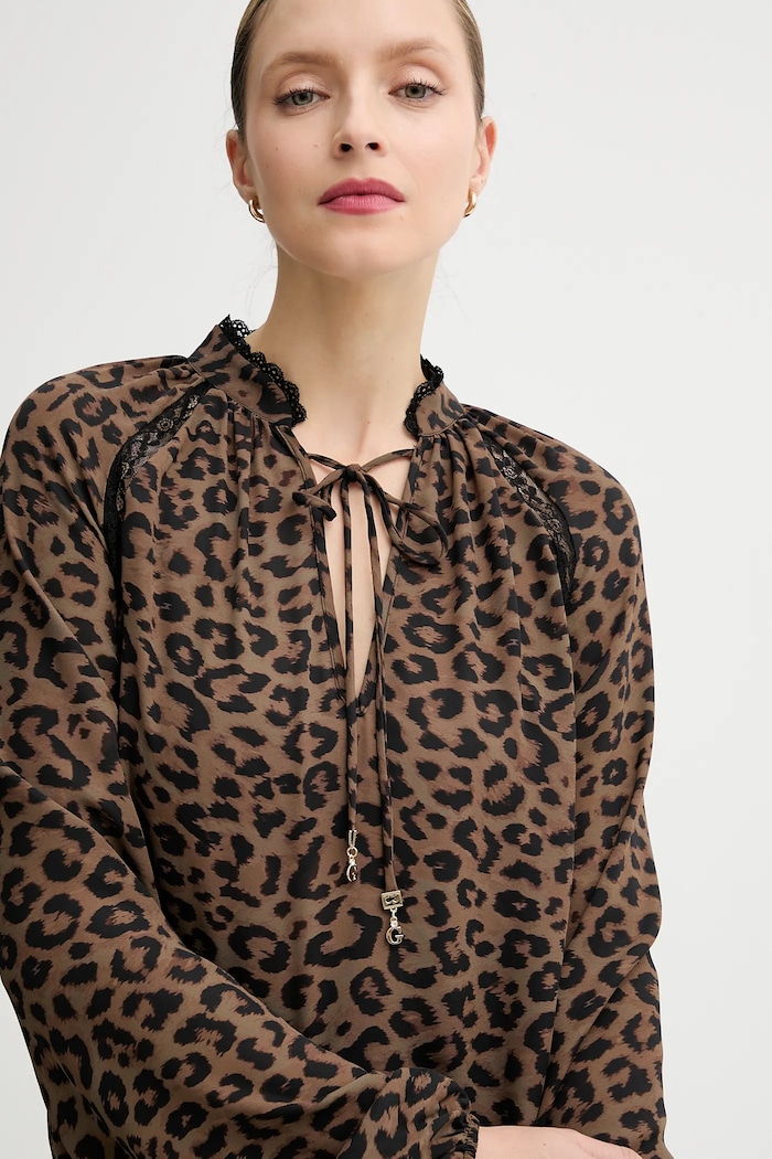 Блуза Guess NEW JOSETTE кафяв W5BH74.WGLA2