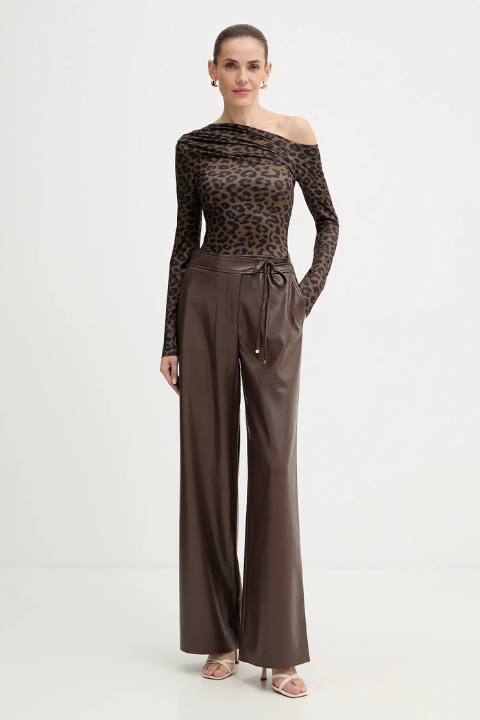 Guess Tričko s dlouhým rukávem Guess ANITA W5BP08.K1492 hnědá AW25