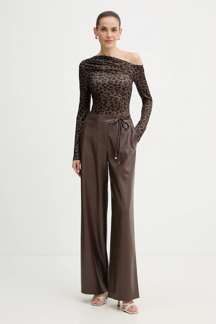 Guess Tričko s dlouhým rukávem Guess ANITA W5BP08.K1492 hnědá AW25