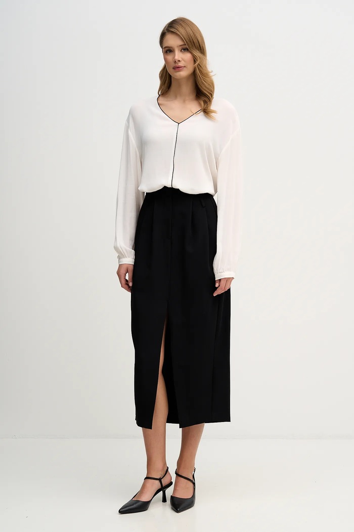 Sisley bluză 5IDTLQ09H bej AW25