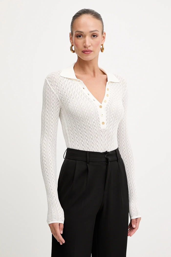 Elisabetta Franchi body pozostałe beżowy BK66T51E3
