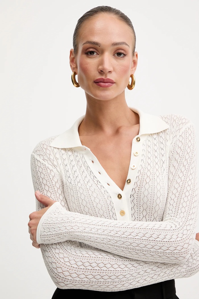 Elisabetta Franchi body beżowy BK66T51E3