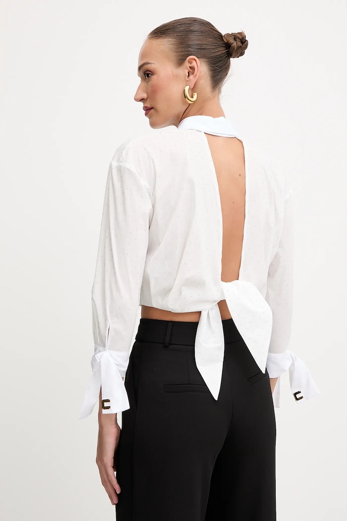 Oblečení Košile Elisabetta Franchi CA08151E3 bílá
