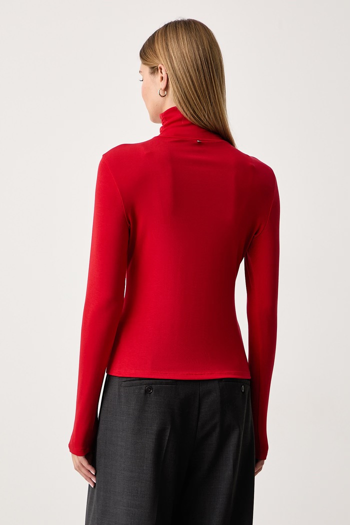 BOSS Orange Majica dugih rukava ženska s lyocellom C_Eliana 50548098 crvena AW25