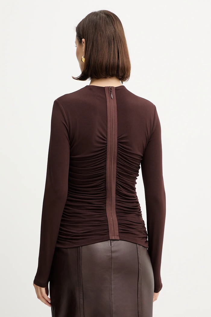 Odzież Herve Leger bluzka Veronica RMJ1498061 brązowy