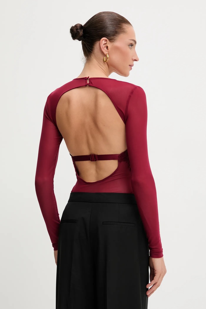 Боди Bardot 51150TB3 бордо AW25