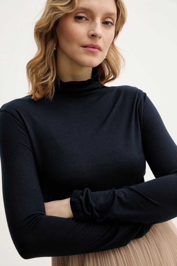 BOSS mânecă lungă cu lână Elavu bleumarin 50550639