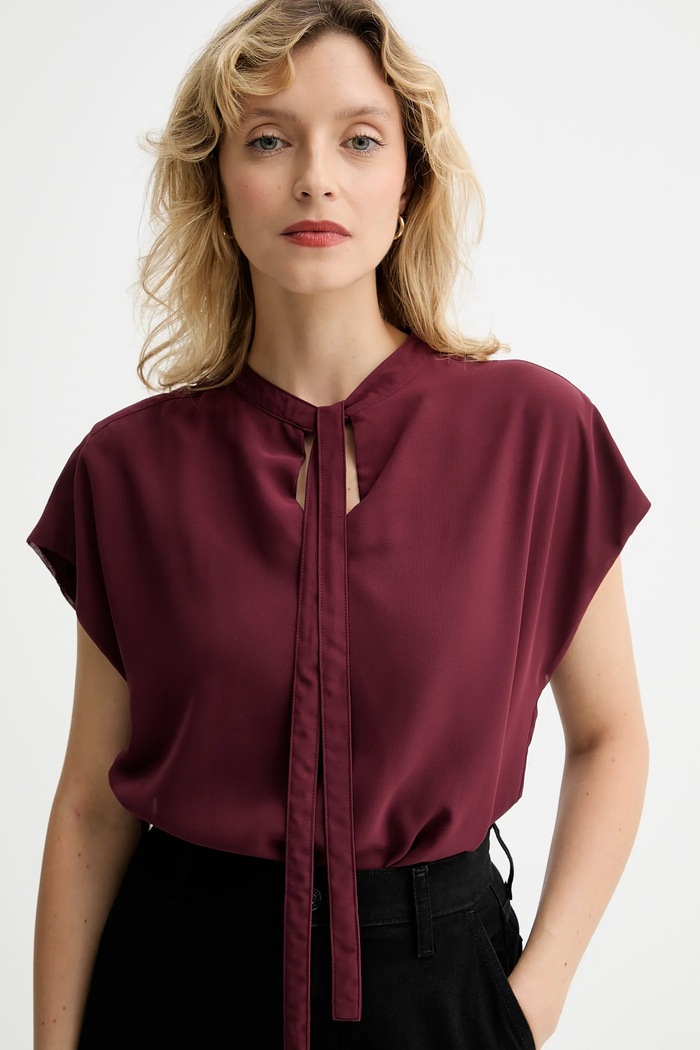 Calvin Klein bluză burgundia LV044D134G