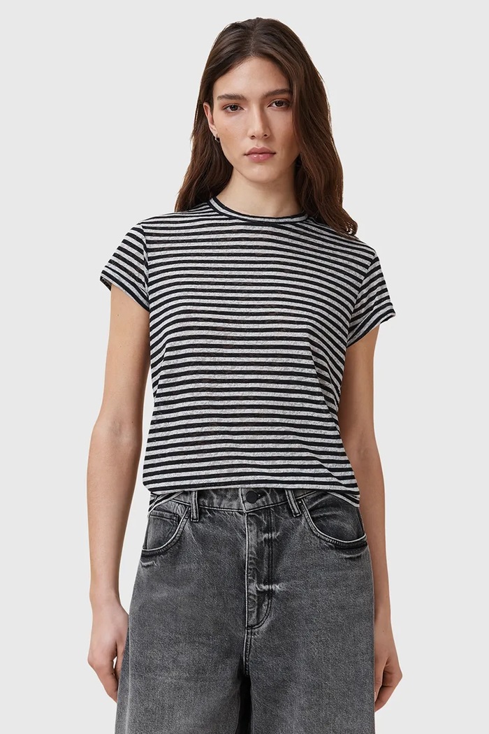 Bavlnené tričko AllSaints ANNA regular čierna W007JY