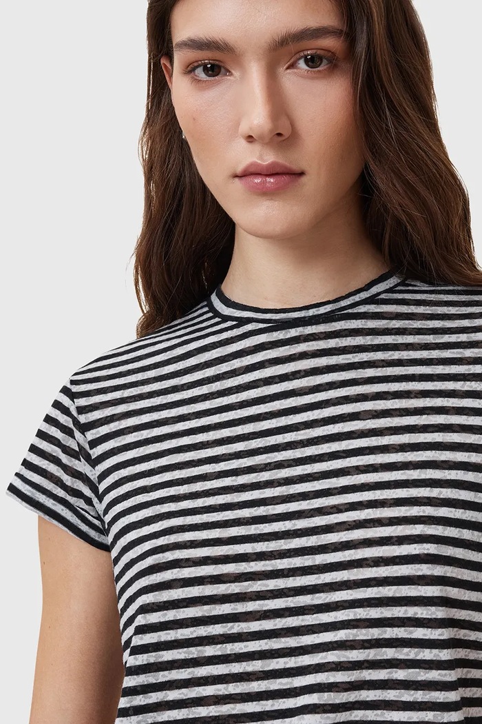 Bavlnené tričko AllSaints ANNA W007JY čierna AW25