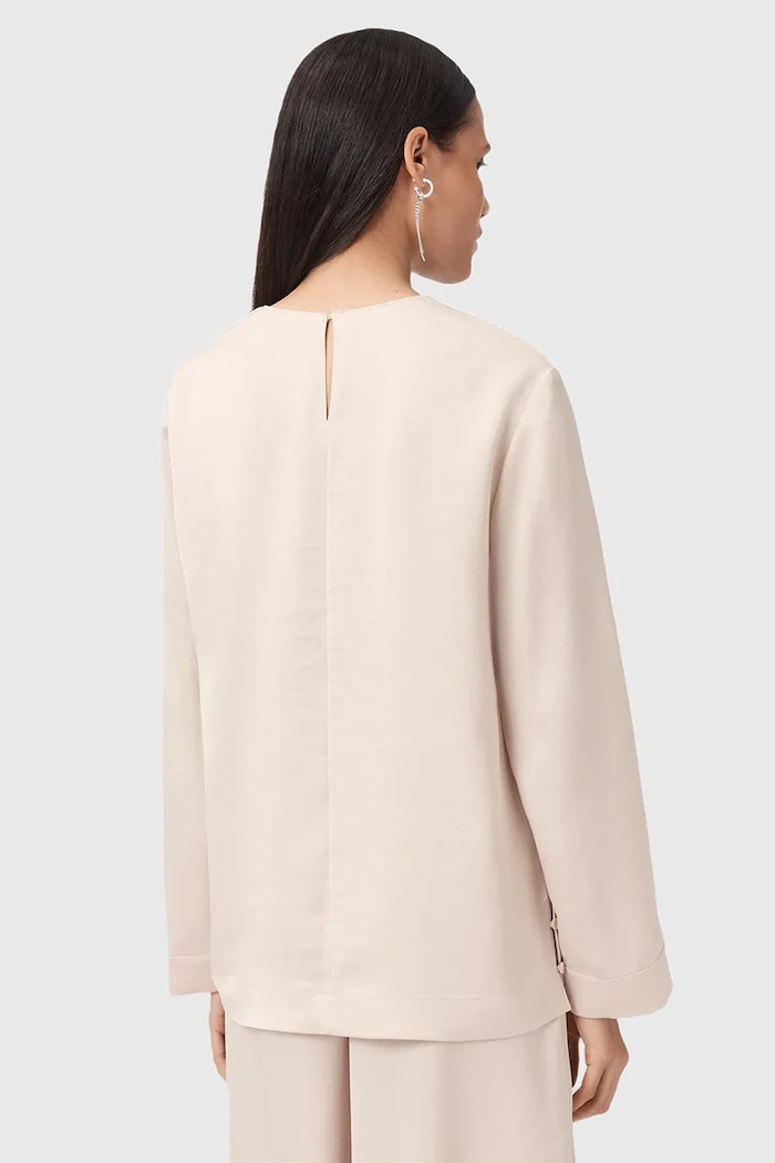 Μπλουζάκι AllSaints LEANNE W019PD μπεζ AW25