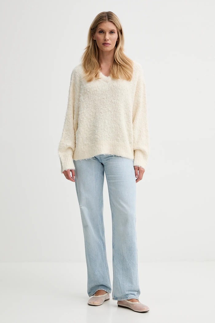 Svileni pulover Filippa K 31857.FK bež AW25