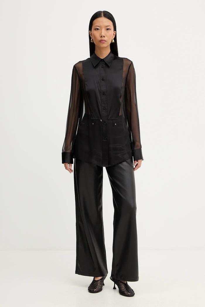Filippa K koszula jedwabna 32126.FK czarny AW25