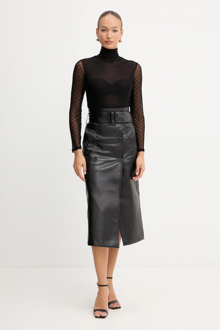 Morgan bluză TMESH negru AW25