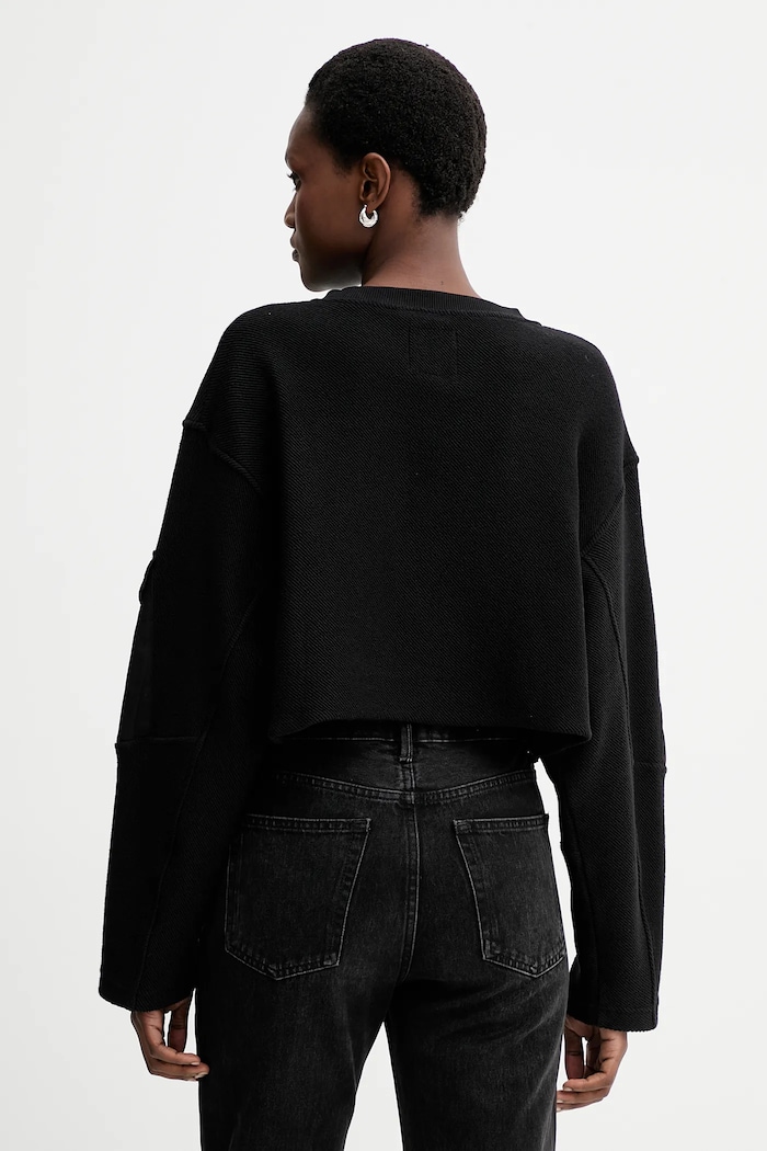Oblečení Bavlněná mikina G-Star Multi pkt mix loose cropped D27168.E312 černá