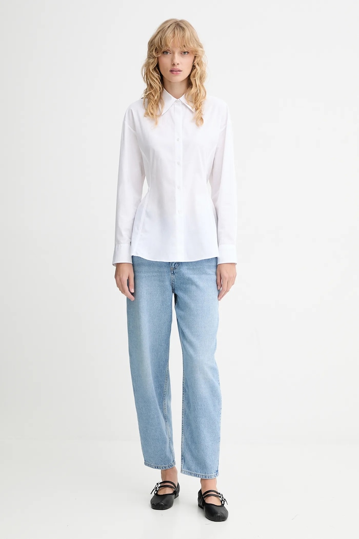 Бавовняна сорочка HUGO Etnaa 50548428 білий AW25