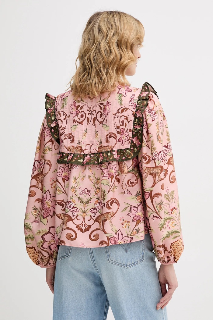 Oblečenie Blúzka Barbour x Farm Rio LSH1718 ružová