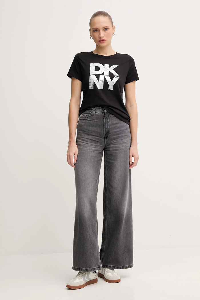 Dkny t-shirt DJ5T1631 czarny AW25