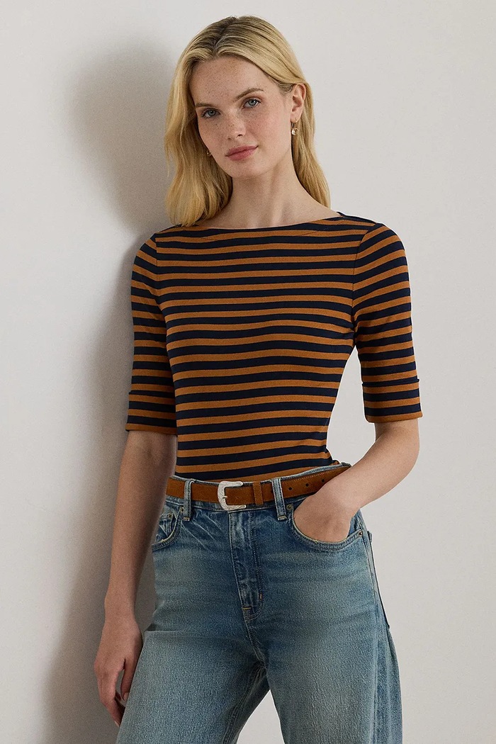 Lauren Ralph Lauren bluză curele maro 200980041