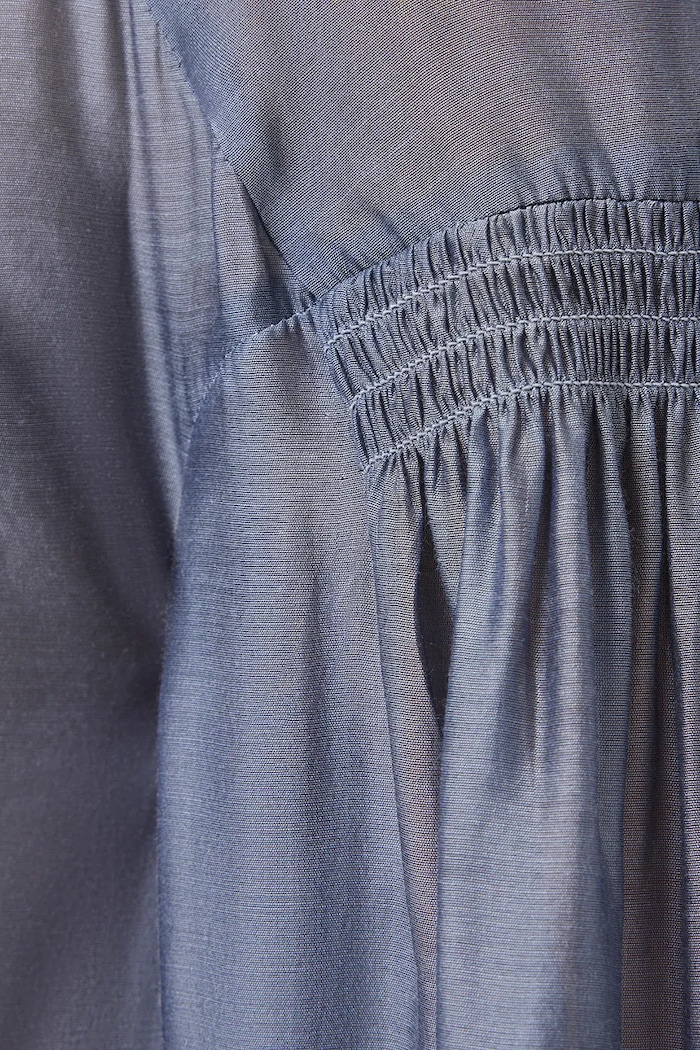 Blúzka s prímesou hodvábu AllSaints PEARLA fialová W027PD
