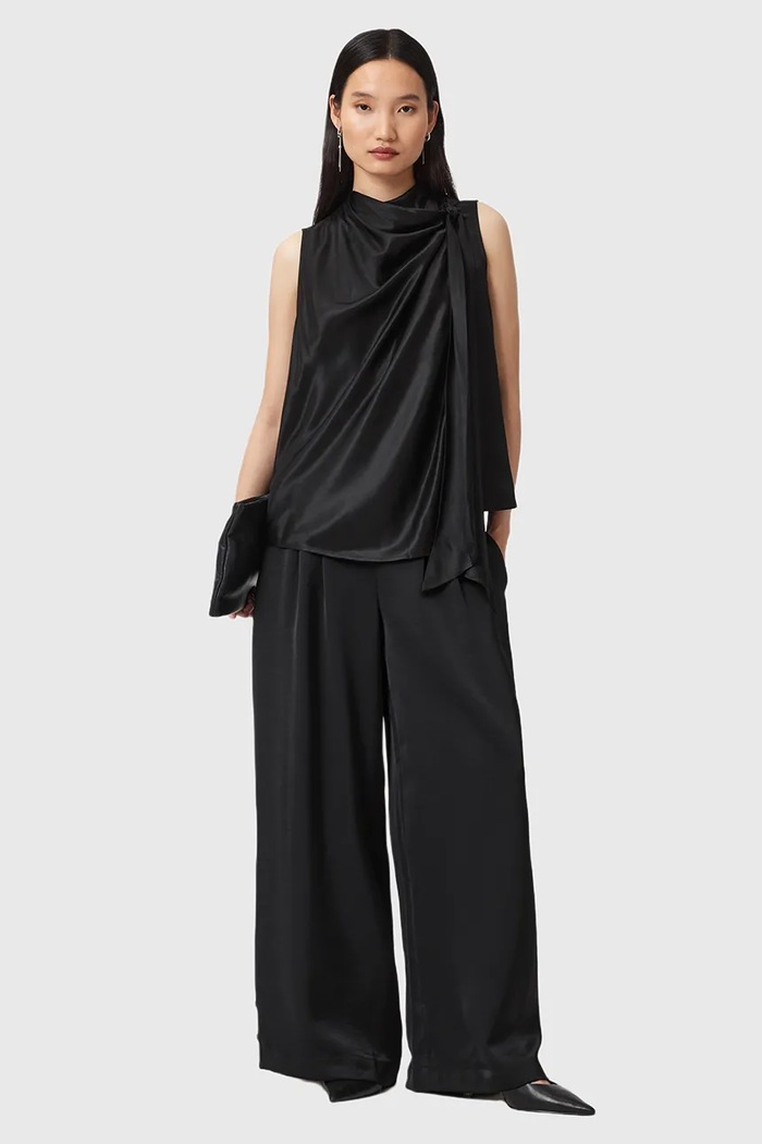 Halenka s příměsí hedvábí AllSaints HERELA W011PD