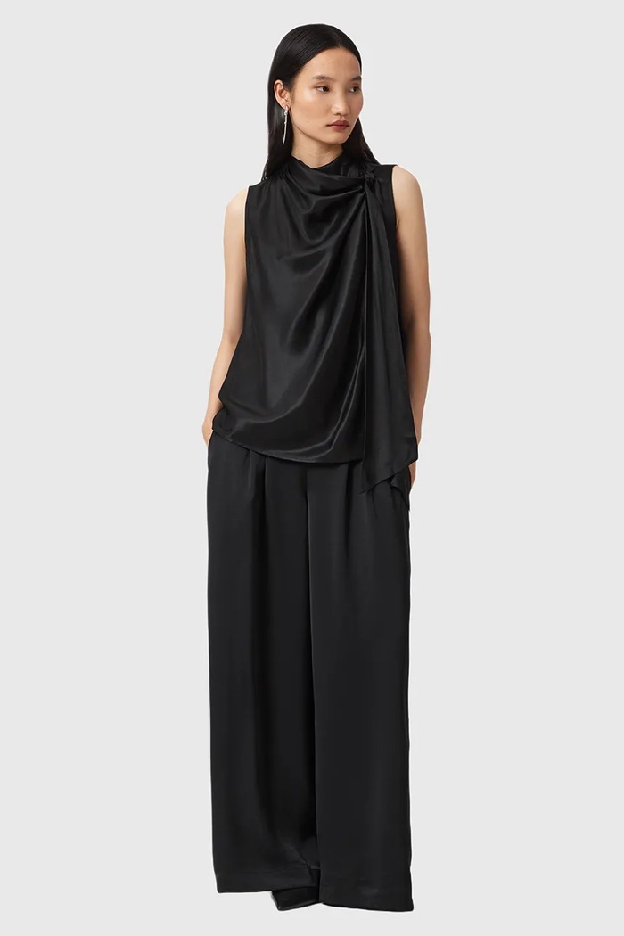 Halenka s příměsí hedvábí AllSaints HERELA W011PD