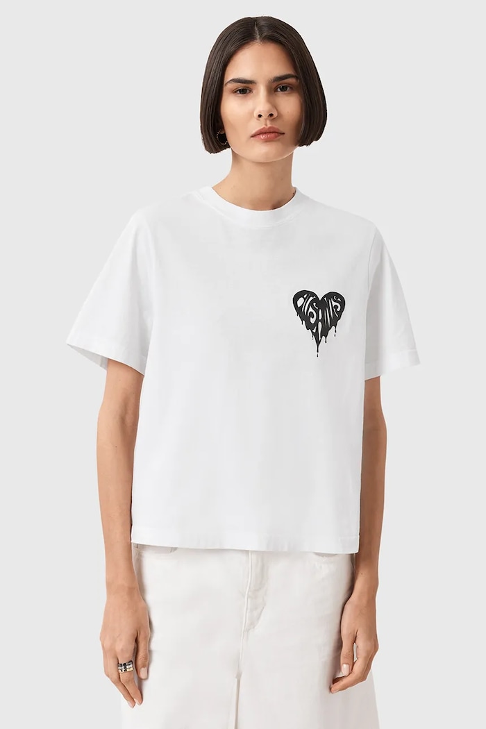 Îmbrăcăminte AllSaints bluză TRIP W033JD alb