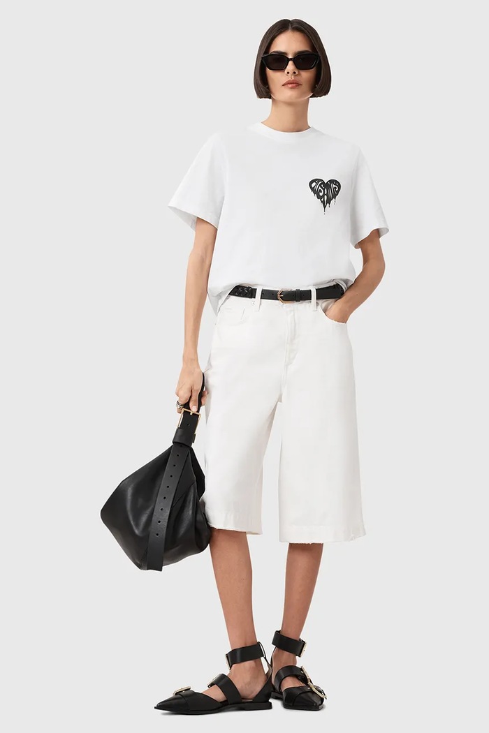 AllSaints bluză TRIP W033JD alb