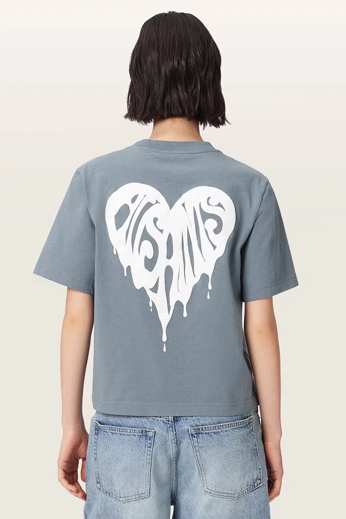 AllSaints T-shirt damski bawełniany TRIP W033JD niebieski SS26