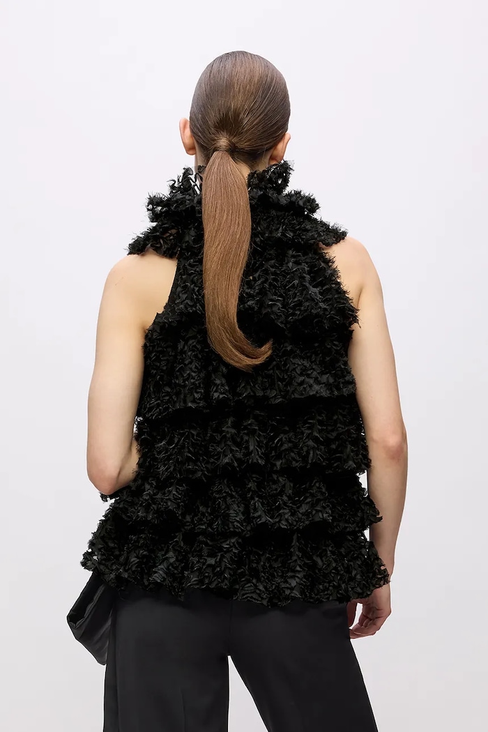 Blúzka Karl Lagerfeld Studio A4W11041 čierna AW25