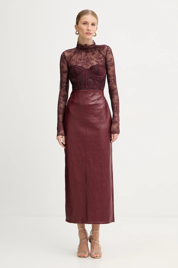 Retrofete body Valentina FW24.10322 burgundia AW25