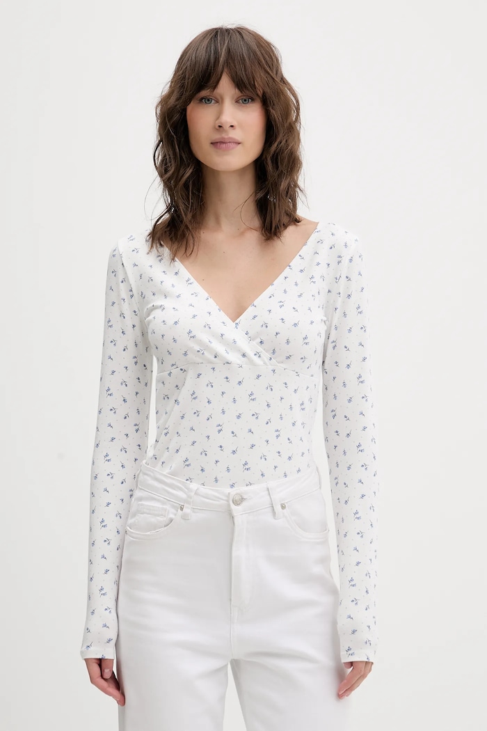 Majica dugih rukava Hollister Co. slim bijela KI339.5066.108