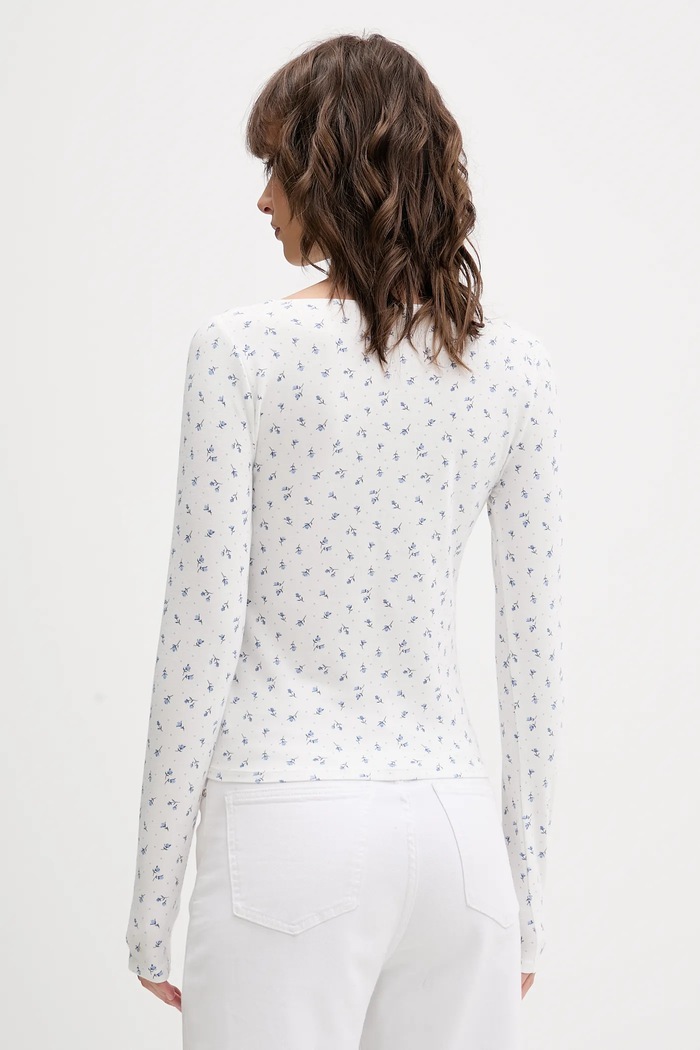 Odjeća Majica dugih rukava Hollister Co. KI339.5066.108 bijela
