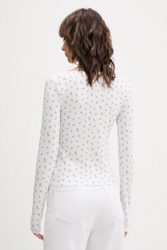 Odjeća Majica dugih rukava Hollister Co. KI339.5066.108 bijela