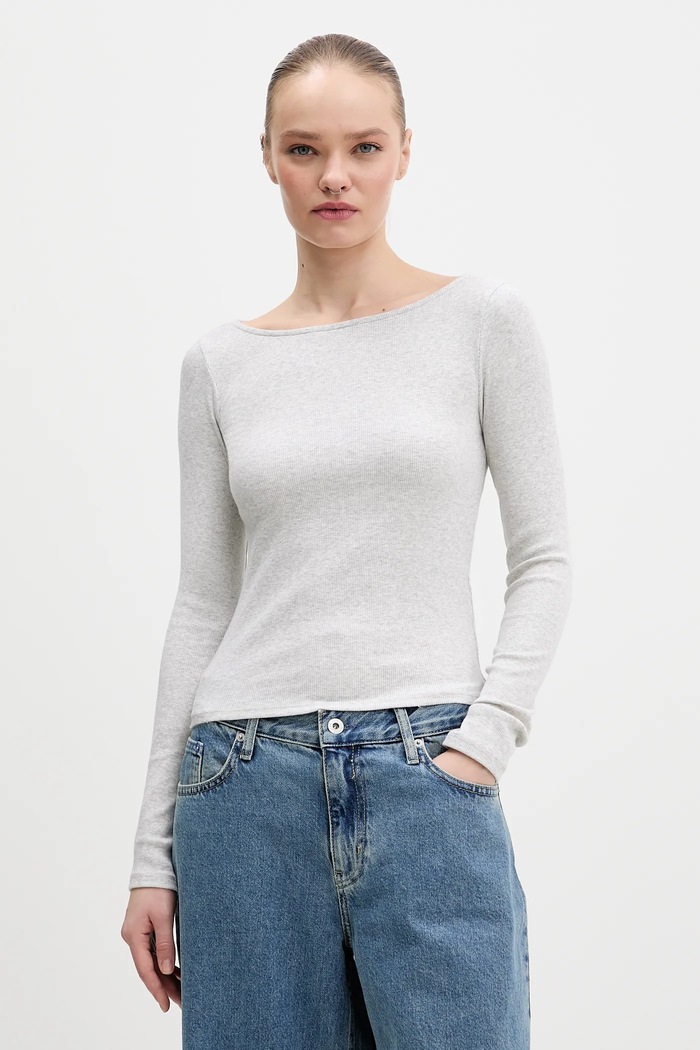 Hollister Co. longsleeve uni gri KI339.5287.112