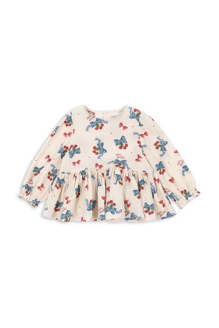 Detská blúzka Konges Sløjd ELIN BLOUSE GOTS bavlna béžová KS103793.9BYA