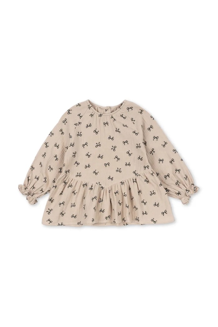 Konges Sløjd Bluză de bumbac pentru copii COCO BLOUSE GOTS bej KS103757.9BYA