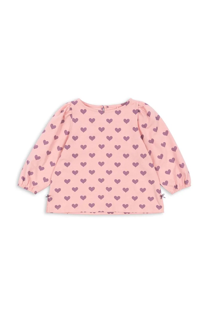 Konges Sløjd bluzka bawełniana dziecięca DREY SLIT BLOUSE GOTS KS103786.9BYA różowy AW25