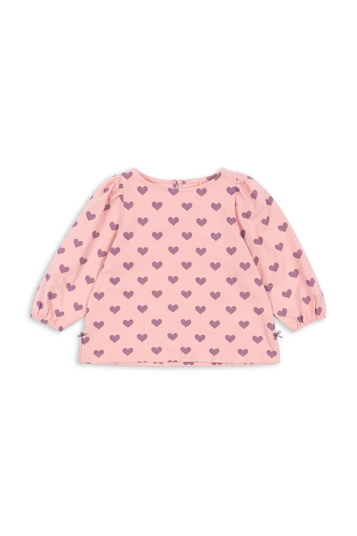 Konges Sløjd bluzka bawełniana dziecięca DREY SLIT BLOUSE GOTS KS103786.9BYA różowy AW25