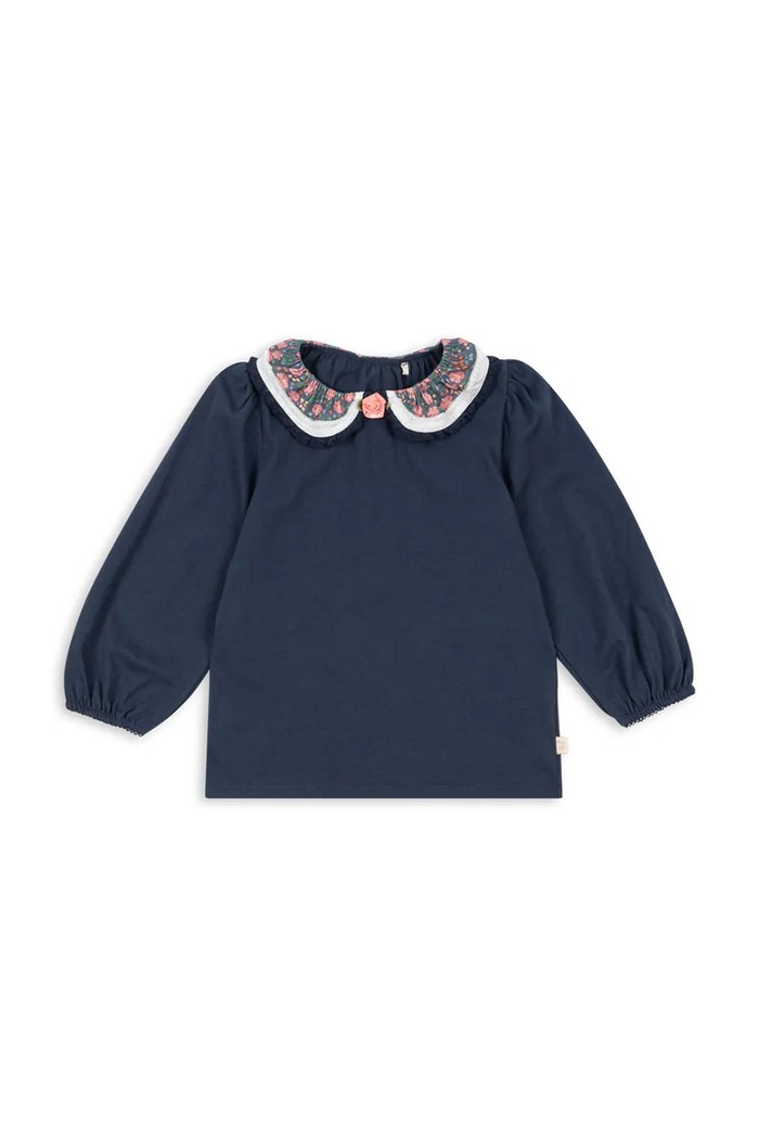 Konges Sløjd bluzka bawełniana dziecięca PAMI BLOUSE GOTS bawełna granatowy KS103955.9BYA